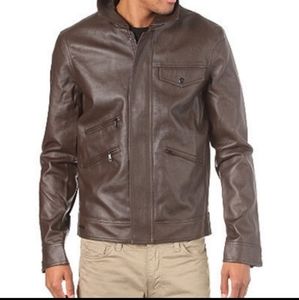Nixon Brown Leather Jacket